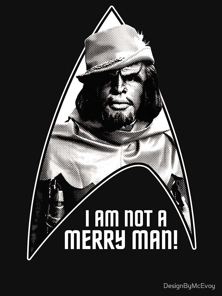 I Am Not A Merry Man! 008 Black and White by DesignByMcEvoy