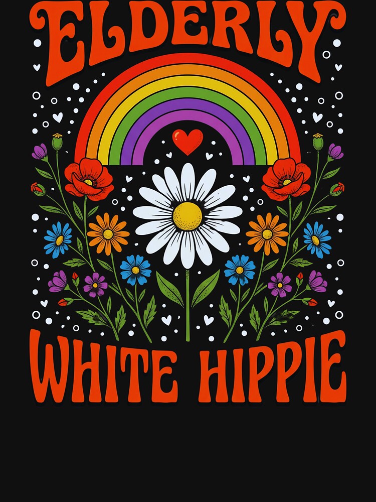 Elderly White Hippie Senior Citizen Vintage Free Spirit by FormalDehyena