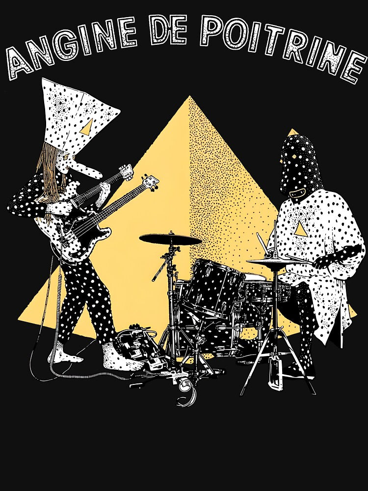 Angine De Poitrine Vintage Rock Band by Lyotirum