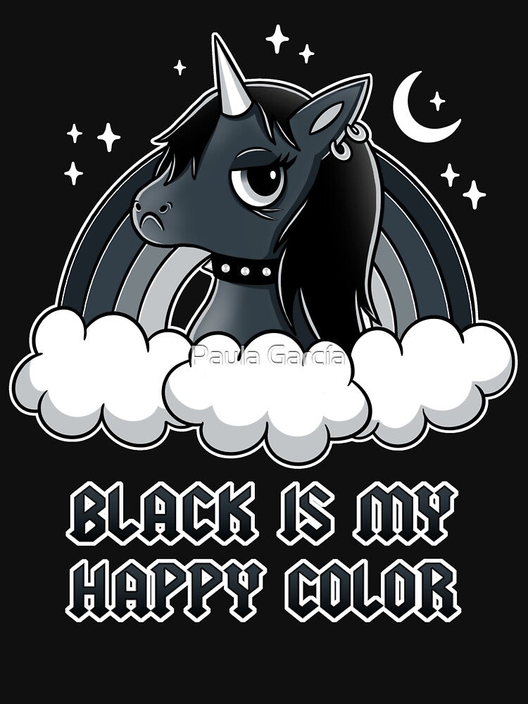 Black Unicorn by Paula García T-Shirts