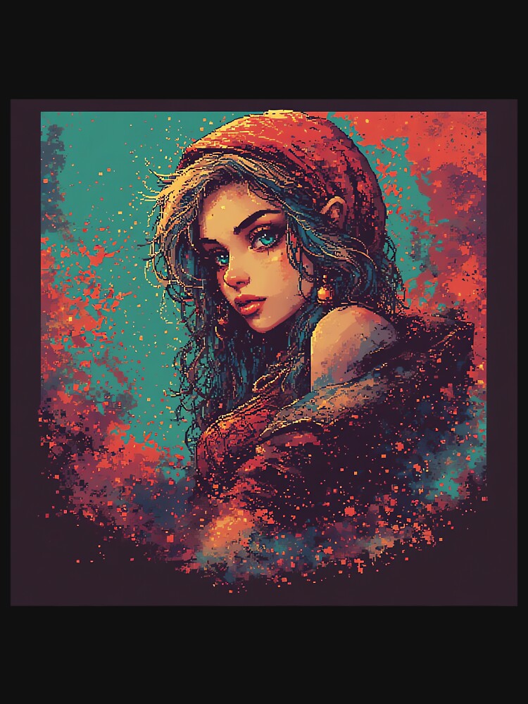 Beautiful Retro Art For Woman In pixel Art by jimcaza
