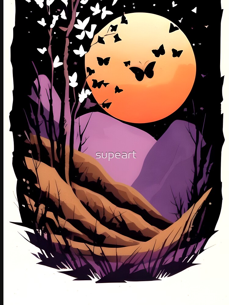Minimalist Landscape Butterfly: A Stunning Addition to Your Home Decor by supeart