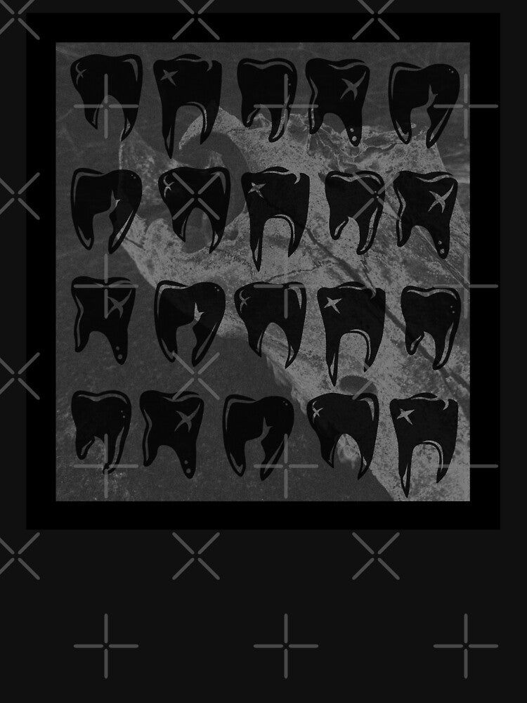 Teeth with Skull Background by Soaked-N-Bleach