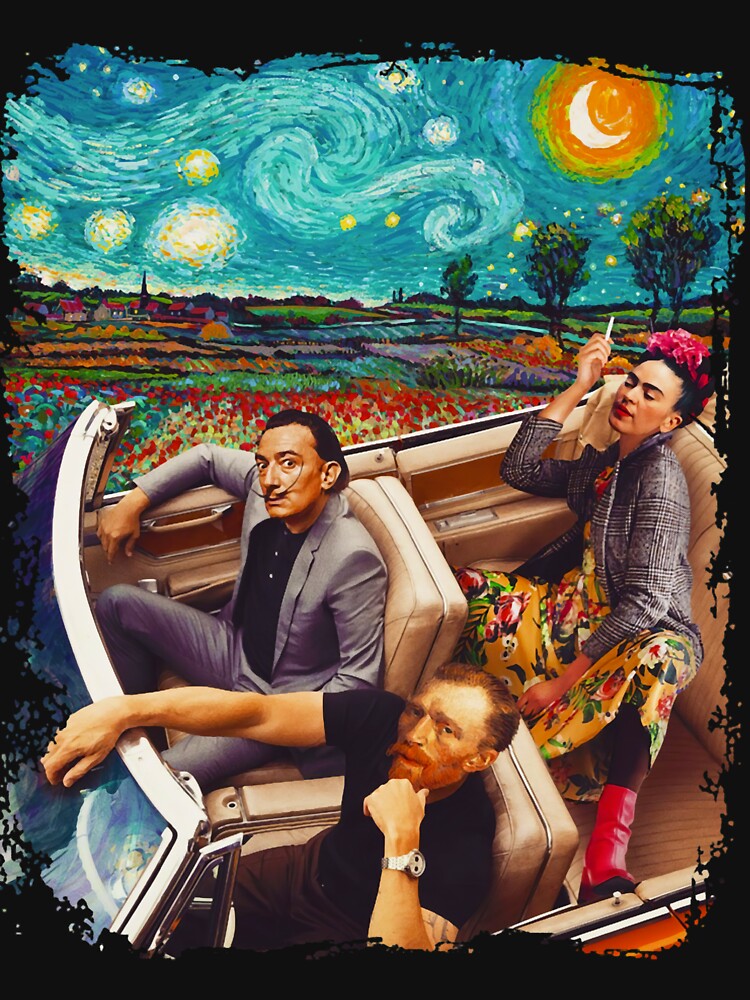 Vincent-Van-Gogh-Frida-Salvador-Dali-Banksy-car by tiengviet2