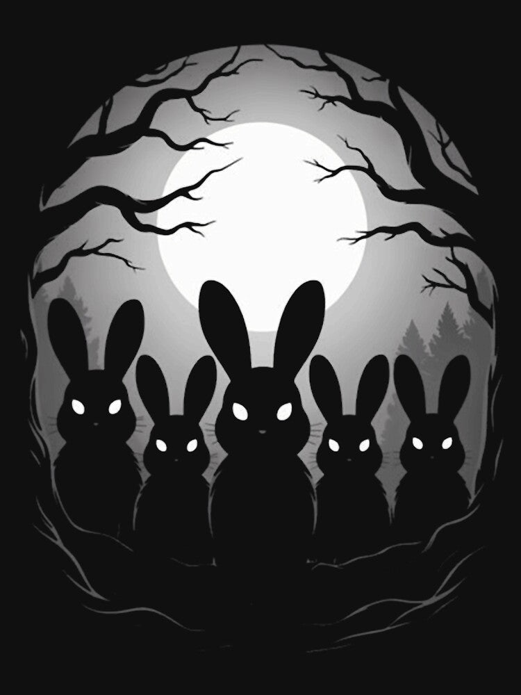 Creepy Cute Bunny Rabbits Goth Horror Aesthetic by IsomVon