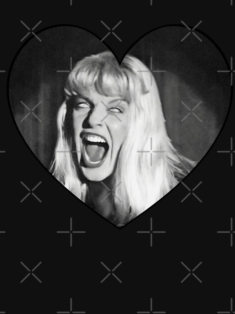 Laura Palmer Red Heart 2 in Black and White by cemetery girl