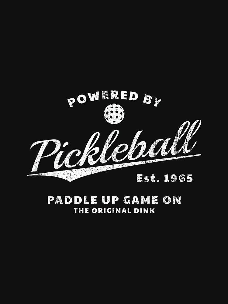 Pickleball - Powered by Pickleball - Stylish Nostalgic by CharlesDVance