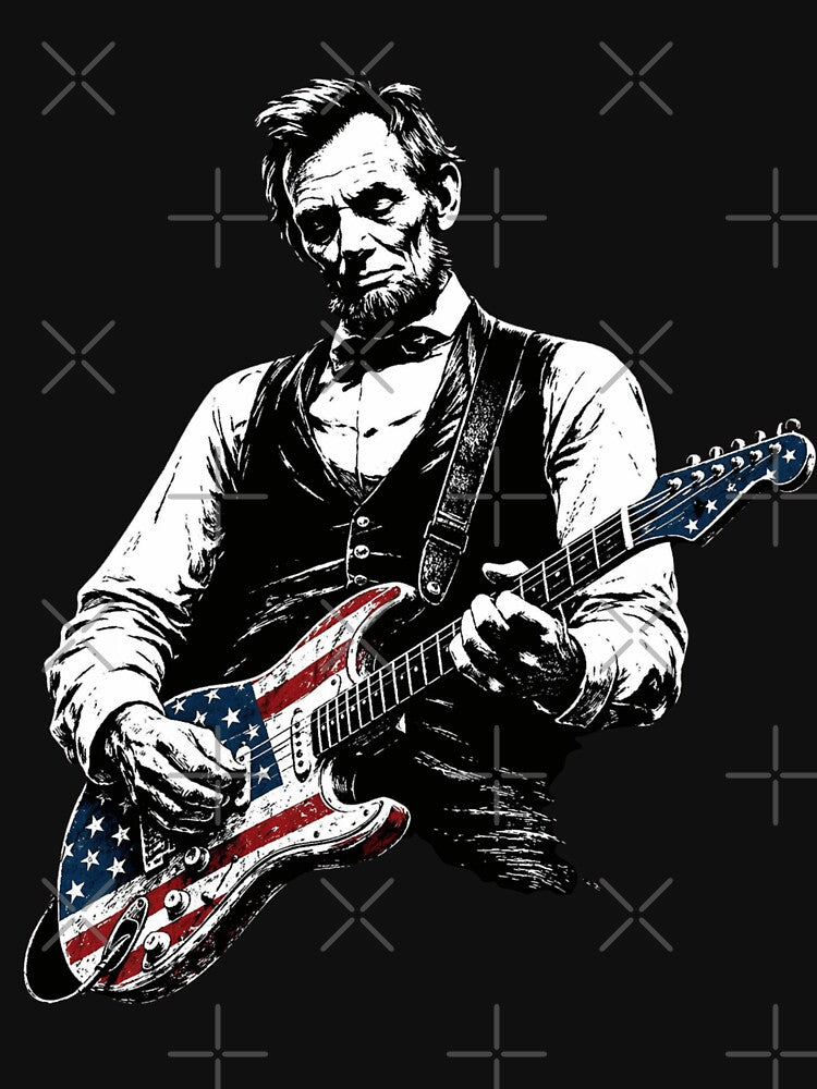 President Abraham Lincoln Playing Guitar Abe Lincoln by first-shirt ⭐ ⭐ ⭐ ⭐ ⭐