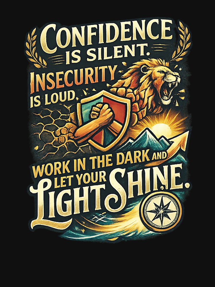 Confident Lion Silent Strength Workout T-Shirt by printspurely