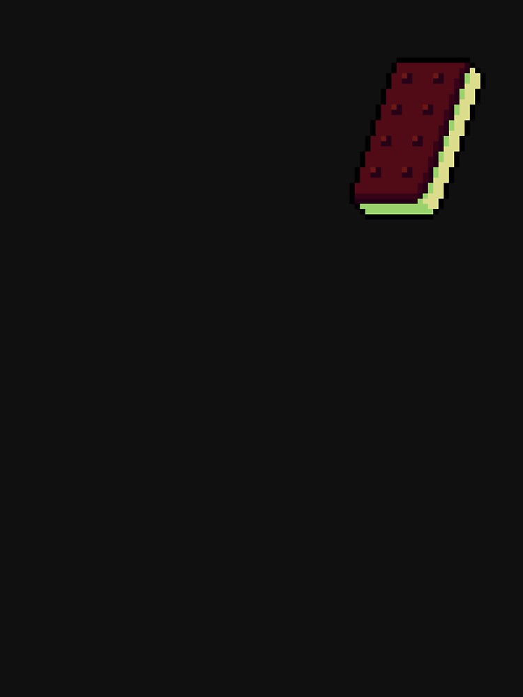 Pixel Chocolate Ice Cream Sandwich - pixel food art by LittleFoodShop