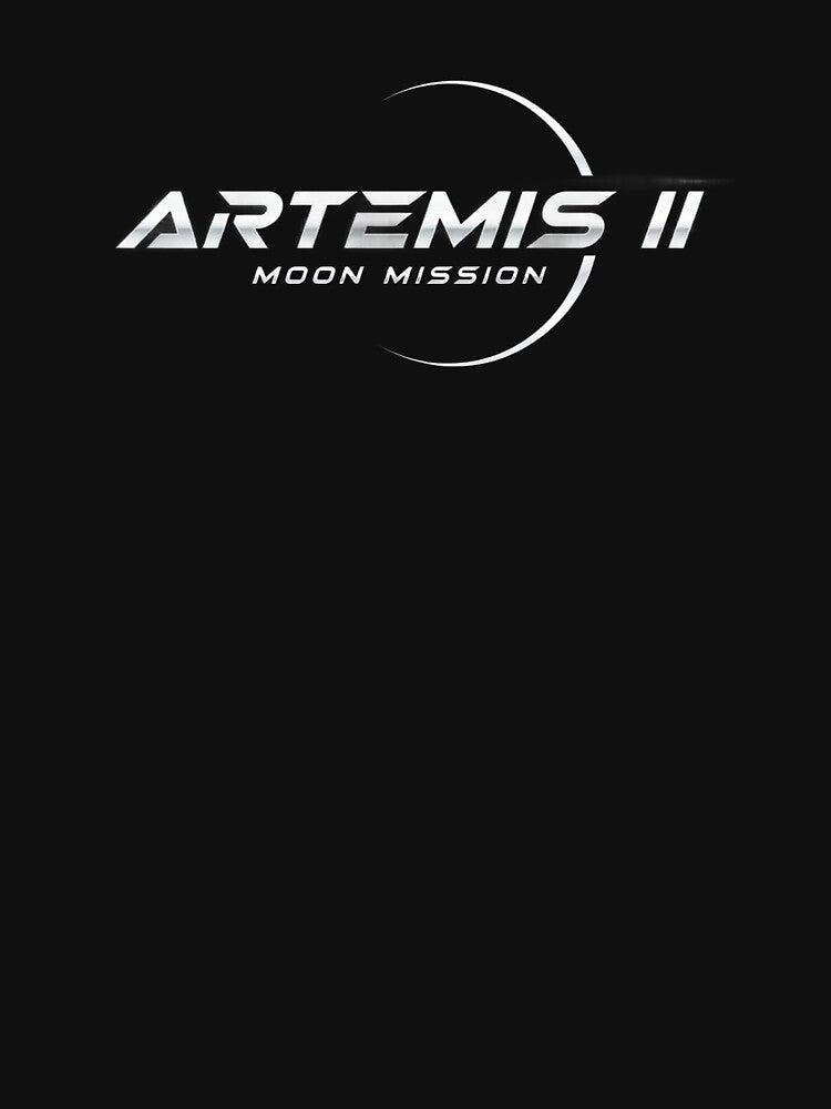Artemis II Moon Mission Metallic Space Logo Cinematic Art by KiwiRider