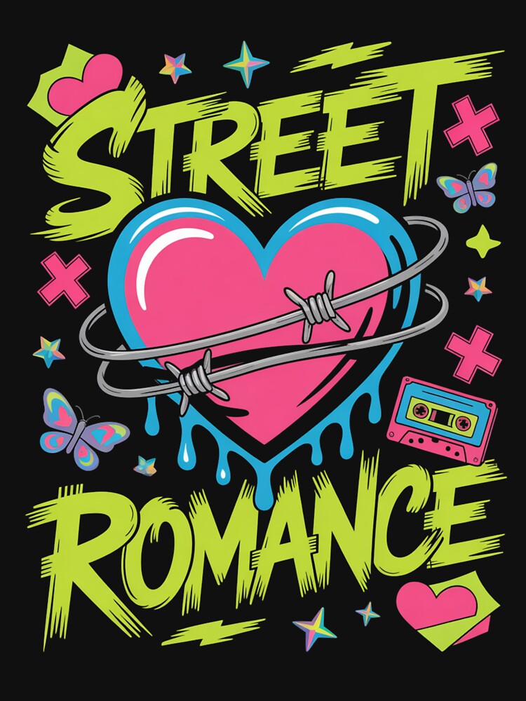 Street Romance Barbed Wire Dripping Heart Cassette Tape Valentine's Day by DarylWelsh2024