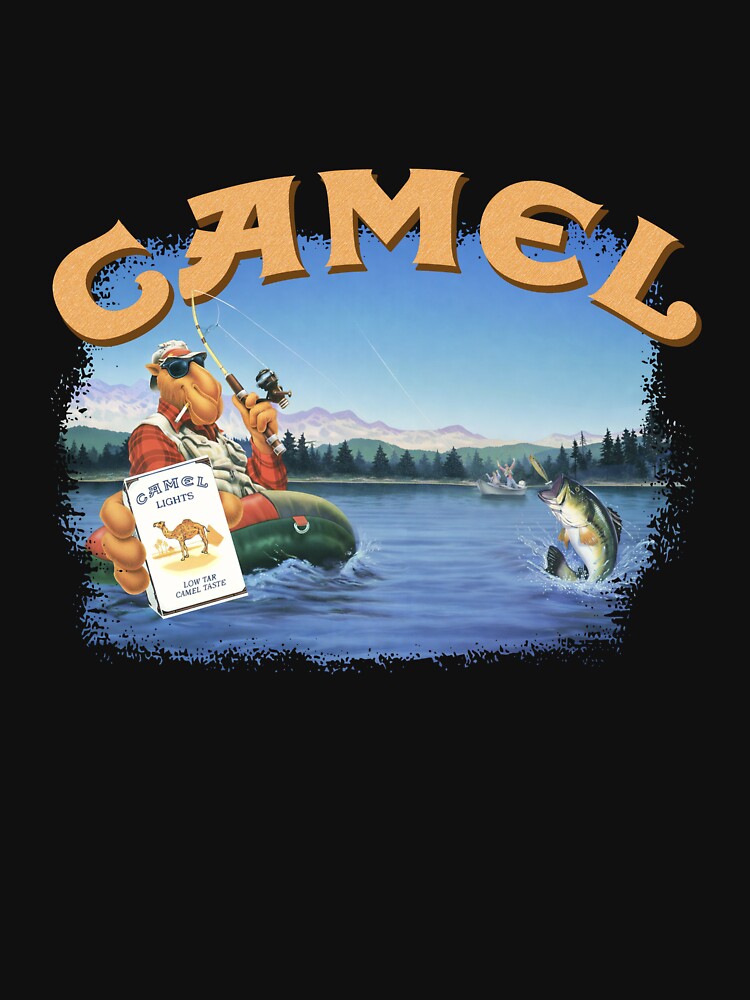 Camel Smoking Joe Fly Fishing by SheriPeroni