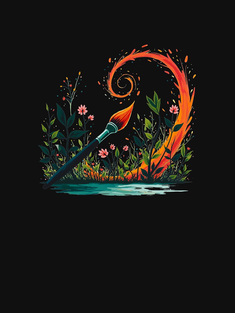 Plants painted with a paintbrush by Inklivion