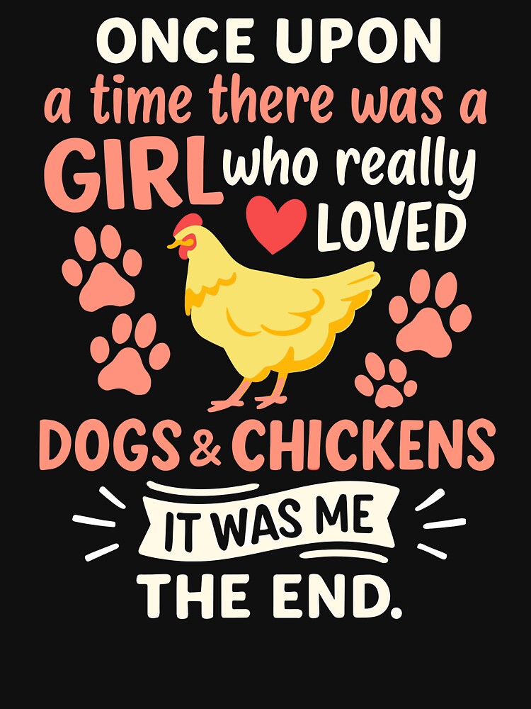Girl Who Loved Funny Dogs And Chickens Lover Farmer by Bovtique