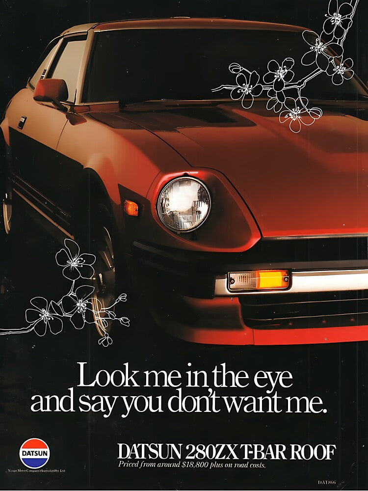 Vintage Ad for 280zx: Face to Face by GarmentBlanche