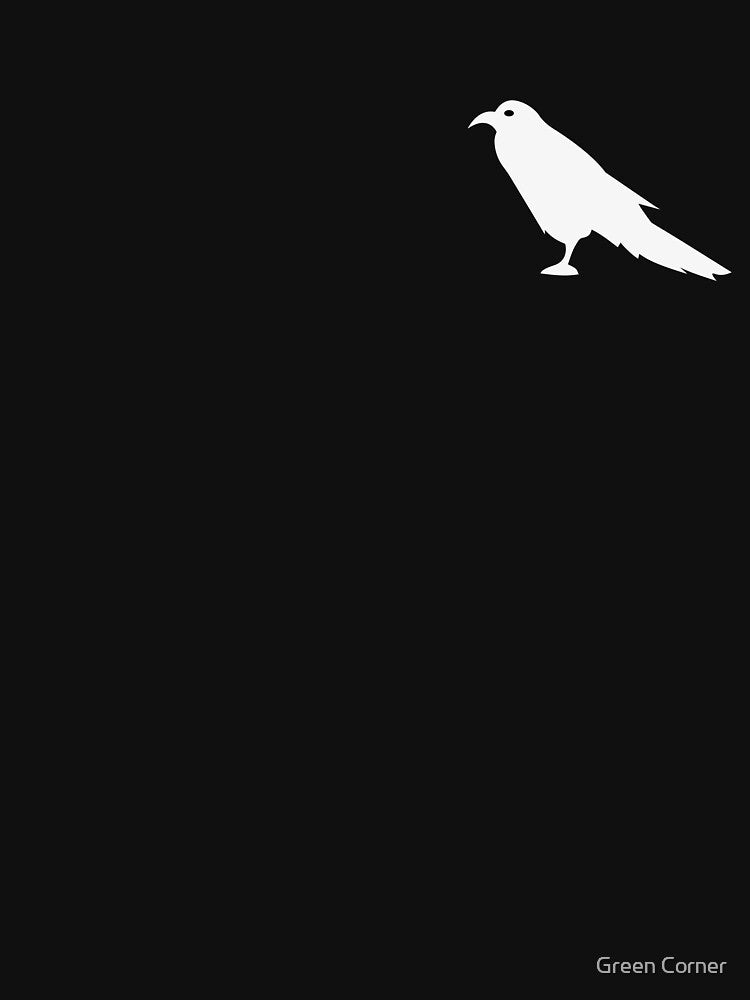 Small White Crow T-shirt by Green Corner