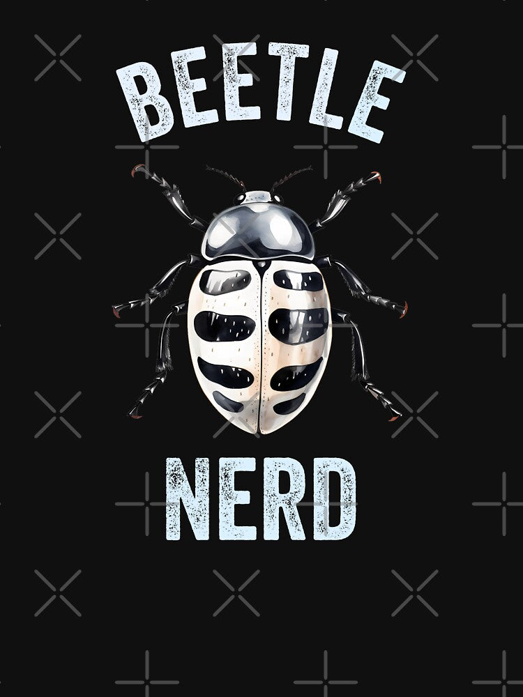 Beetle Nerd Black & White Watercolor Beetle by Zurickdesigns