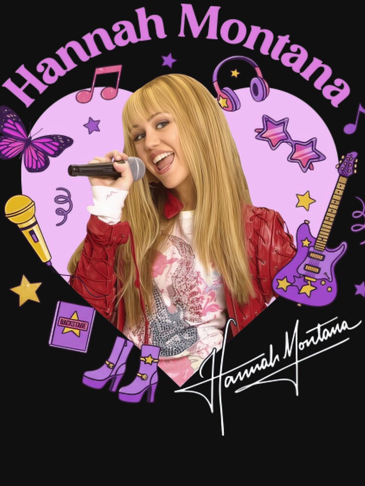 Hannah Montana Singer Portrait Y2K Pop Star Fan Art Classic T-Shirt by LightMorningSS