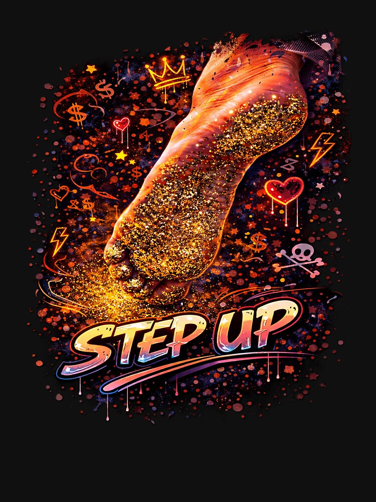 Street art Step up Gold foot by Natart1004