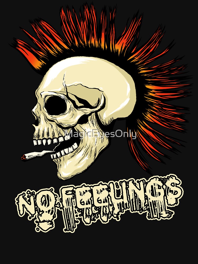 No Feelings - Punk Rock Skull by MagicEyesOnly