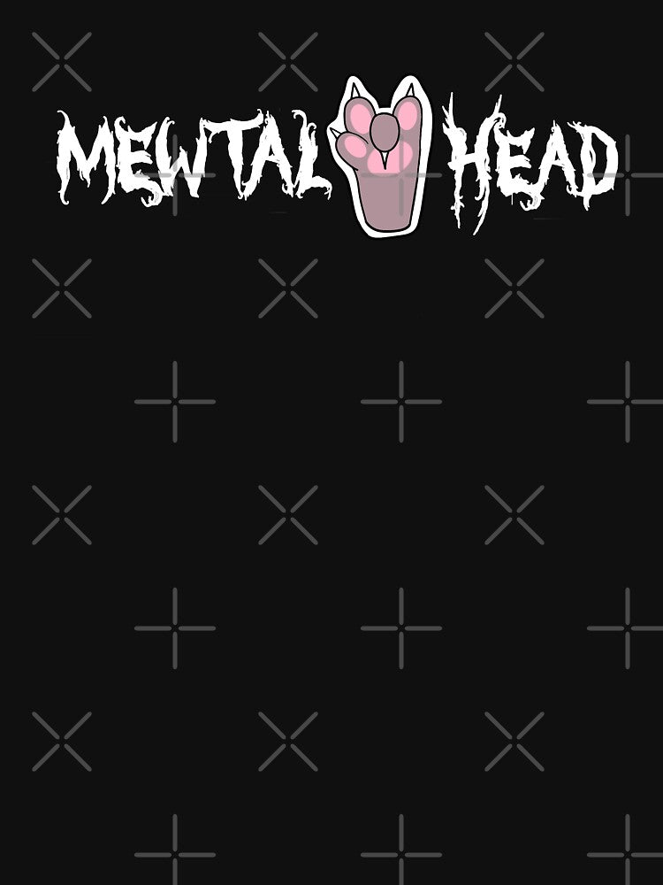Mewtal Head on Black by Gothica-rose