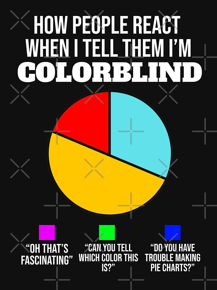 Funny Colorblind Pie Chart Color Blindness Gift by JackCurtis1991