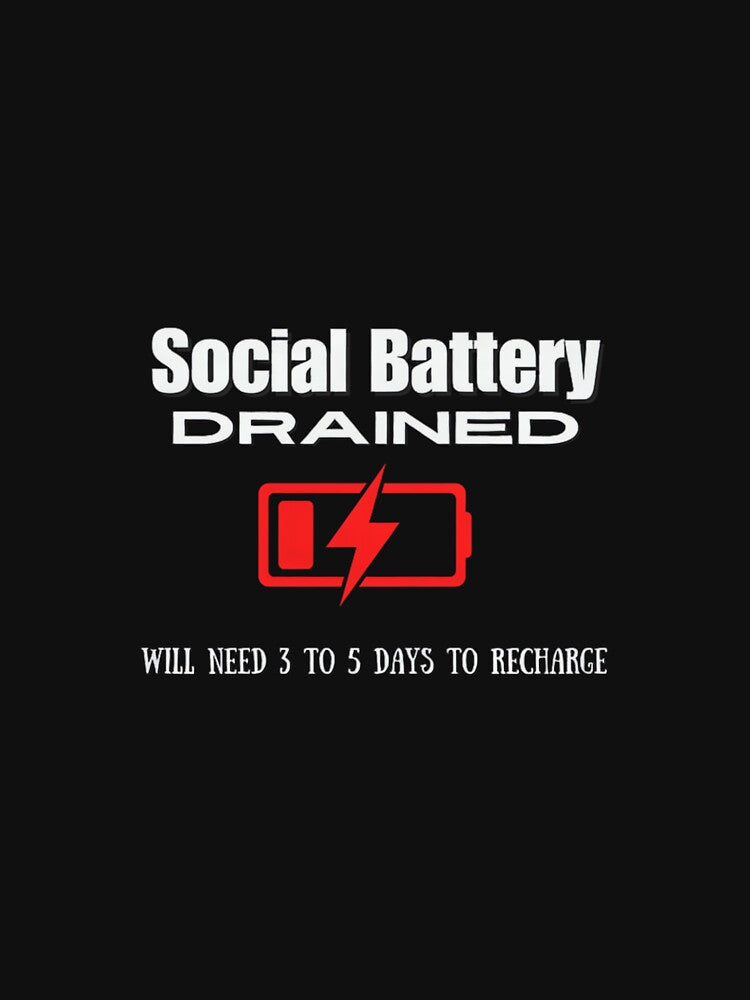 Social Battery drained Premium Tri-blend by JohnVBurks