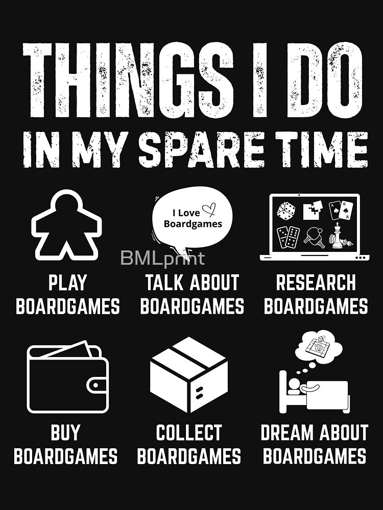 Things I Do in My Spare Time – Board Game Lover Checklist by BMLprint ⭐⭐⭐⭐⭐