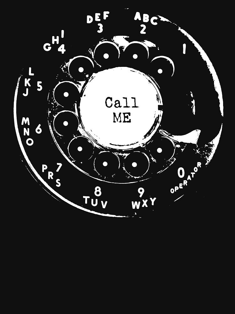 Call Me. Retro Rotary Vintage Phone Dial by collectees1