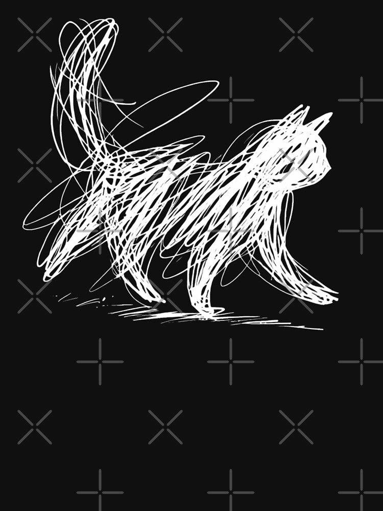 Midnight Scribble Cat by Style2Vie