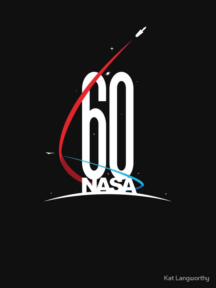 NASA 60th Anniversary T-Shirt_3264533 by Kat Langworthy