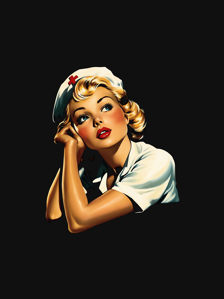 Nostalgic Pin-Up Style Nurse Art by CharlesDVance
