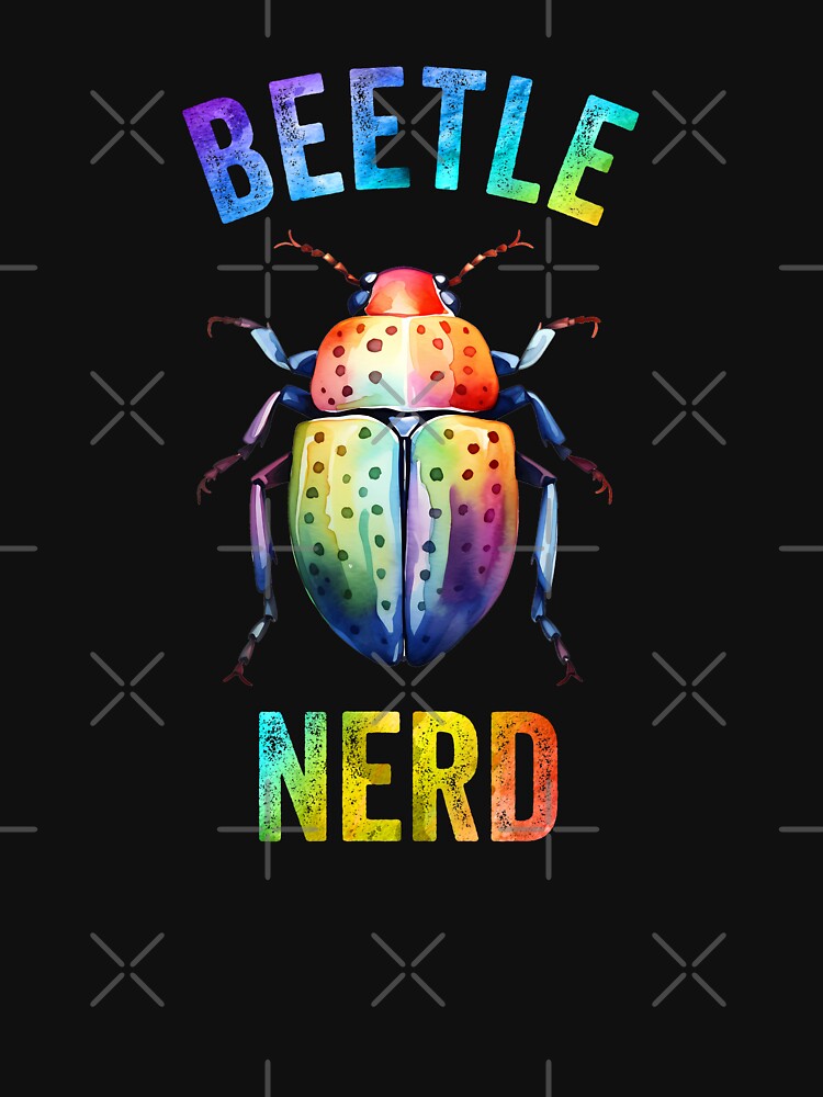 Beetle Nerd Colorful Watercolor Beetle by Zurickdesigns