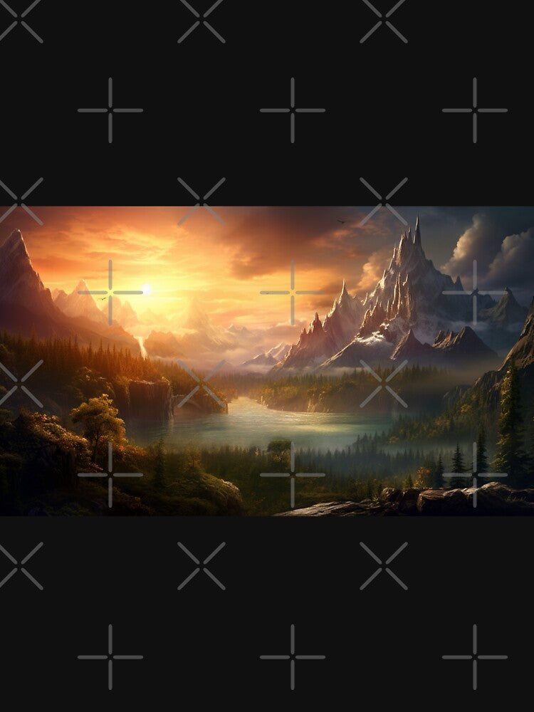 Fantasy Landscape - Majestic Mountain Peaks by Fantasy Masterpiece