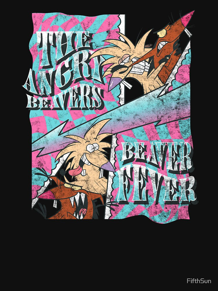 Angry Beavers Retro 70's Beaver Fever Classic Logo by FifthSun