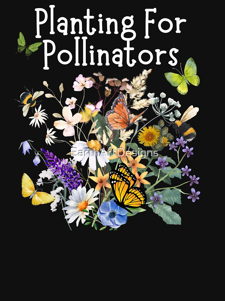 Planting For Pollinators Colorful Design by EarthArtDesigns