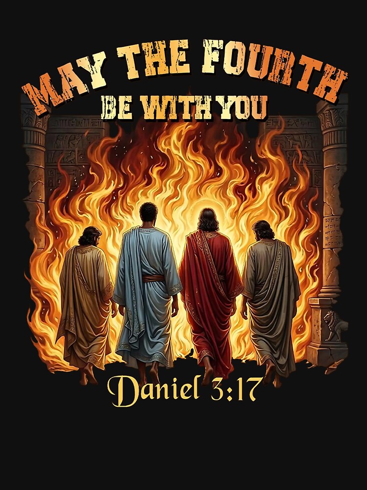 May The Fourth Be With You Daniel 317, Cool Graphic Bible Quote Christianity by NinMema