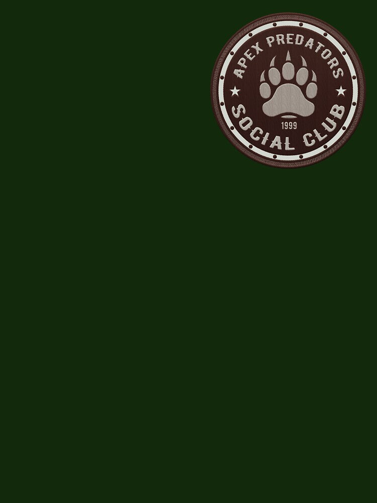 apex predators social club badge - embroidery iron patch textured graphic artwork by hayrpictures