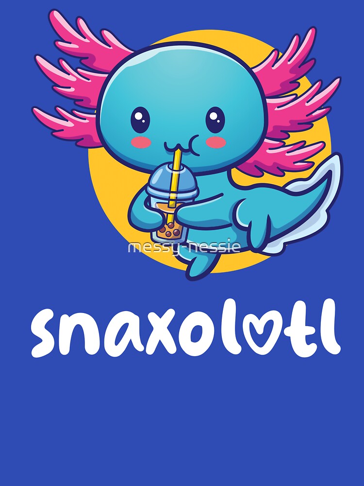 Snaxolotl (on dark colors) by messy-nessie