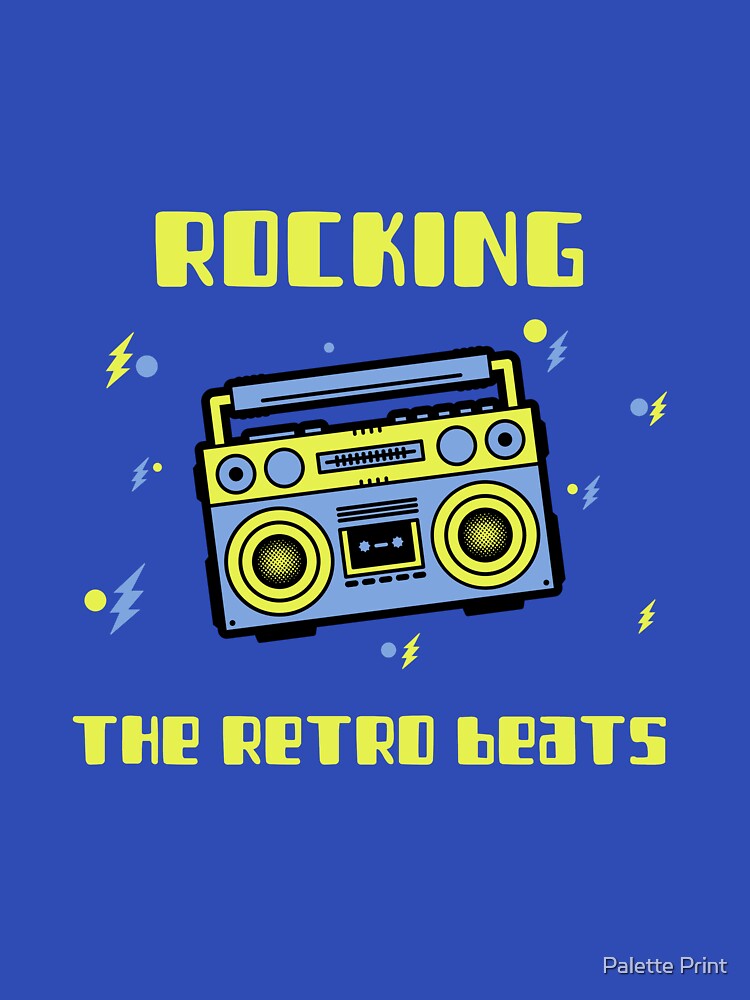 Retro Vintage 80s Music Lover Boombox by Palette Print