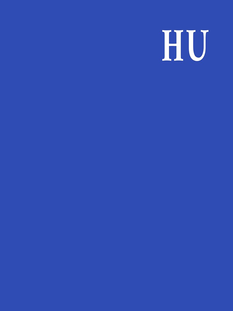 HU Initials Monogram Elegant White Letters by Jeallan Designs