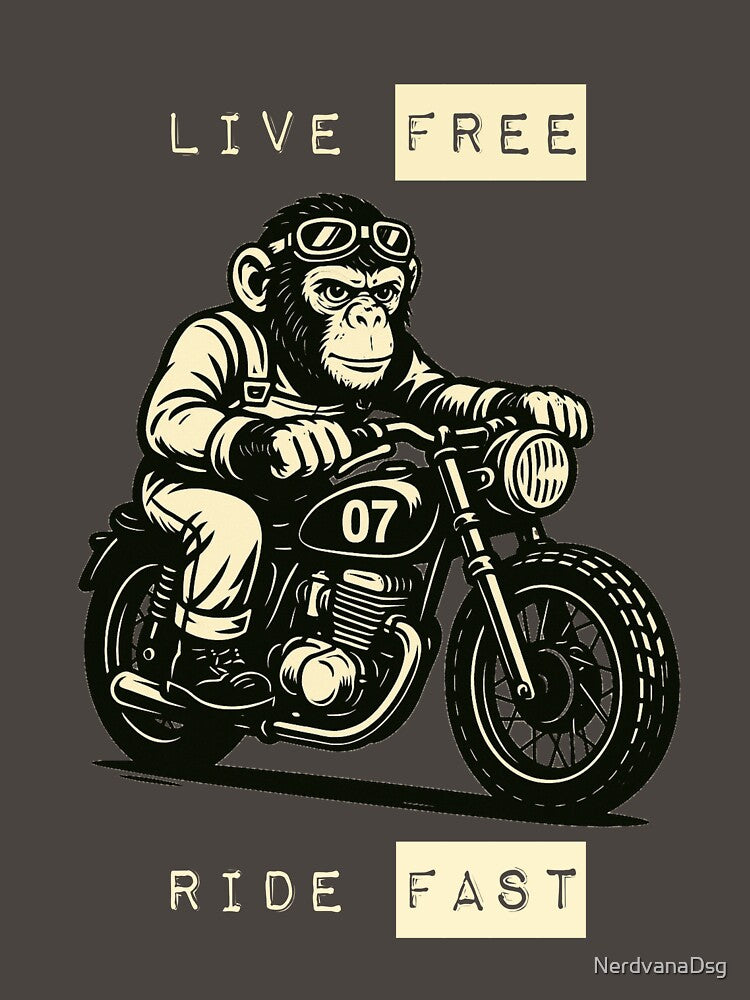 Monkey on motorcycle by NerdvanaDsg