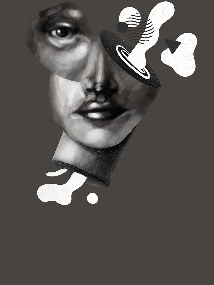 Sureal modernist face illustration by The Plotted Plant