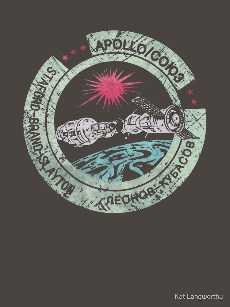 Apollo Soyuz Vintage Emblem V02 T-Shirt_1507772 by Kat Langworthy