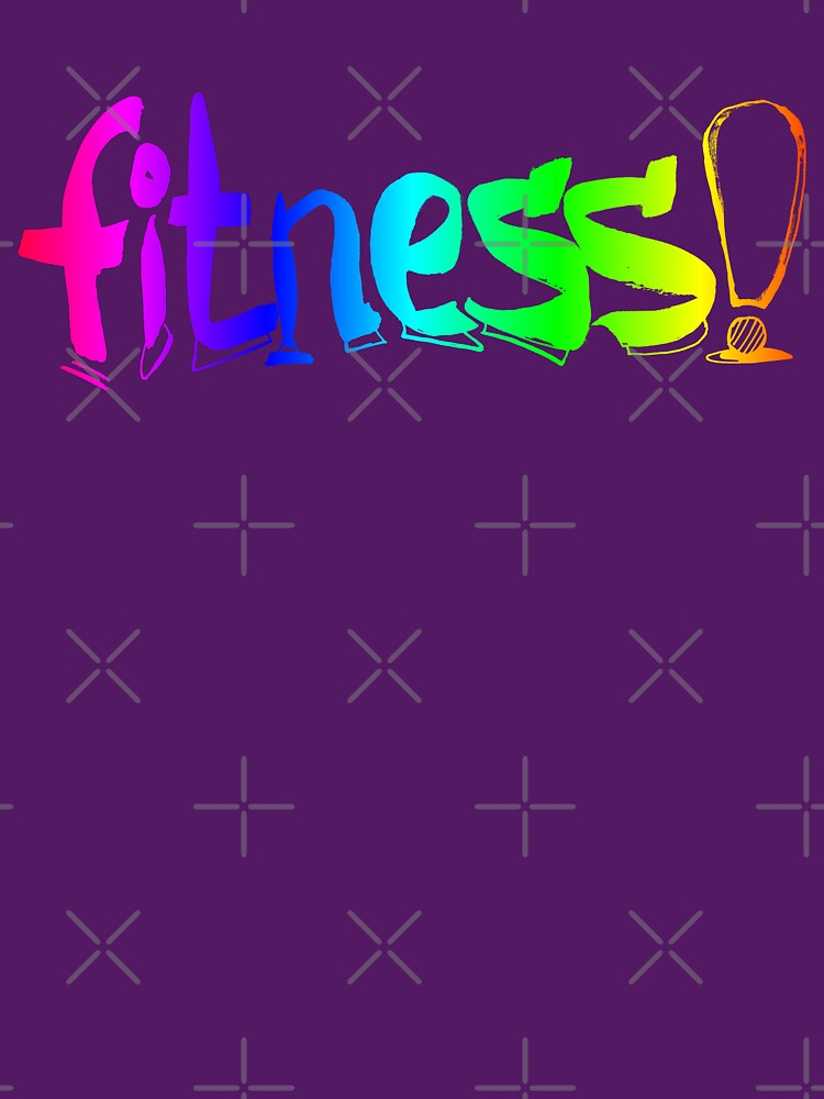 Sport Fitness watercolor lettering |  Rainbow Fitness word handlettering by lausn