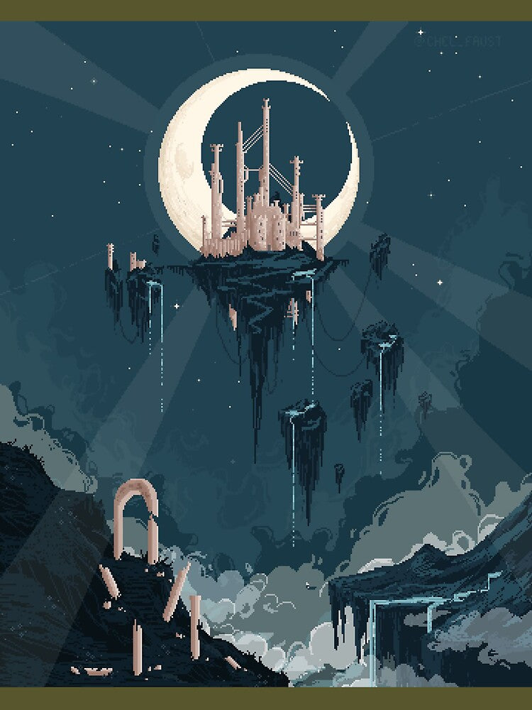 Pixelated Moon Ruins by Mustafa Fardin