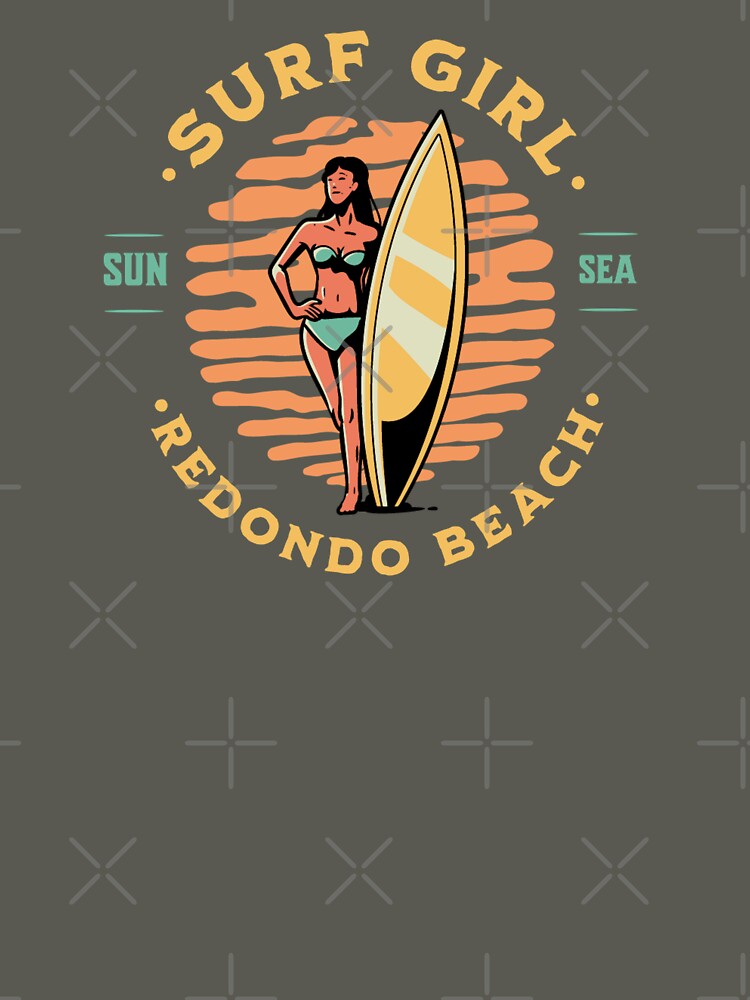 Surfer Girl Surfing Redondo Beach Surfing California by CattlettArt