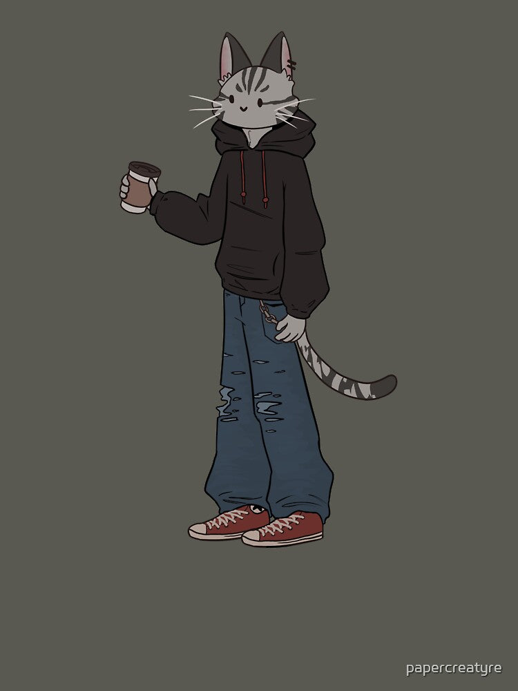 casual cat by papercreatyre