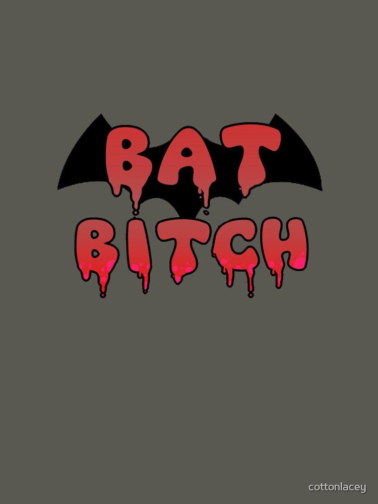 BAT BITCH (red) by cottonlacey